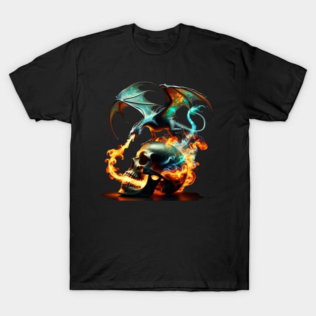 Dragon Skull T-Shirt by StrictlyDesigns